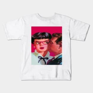 girl with glasses and boyfriend Kids T-Shirt